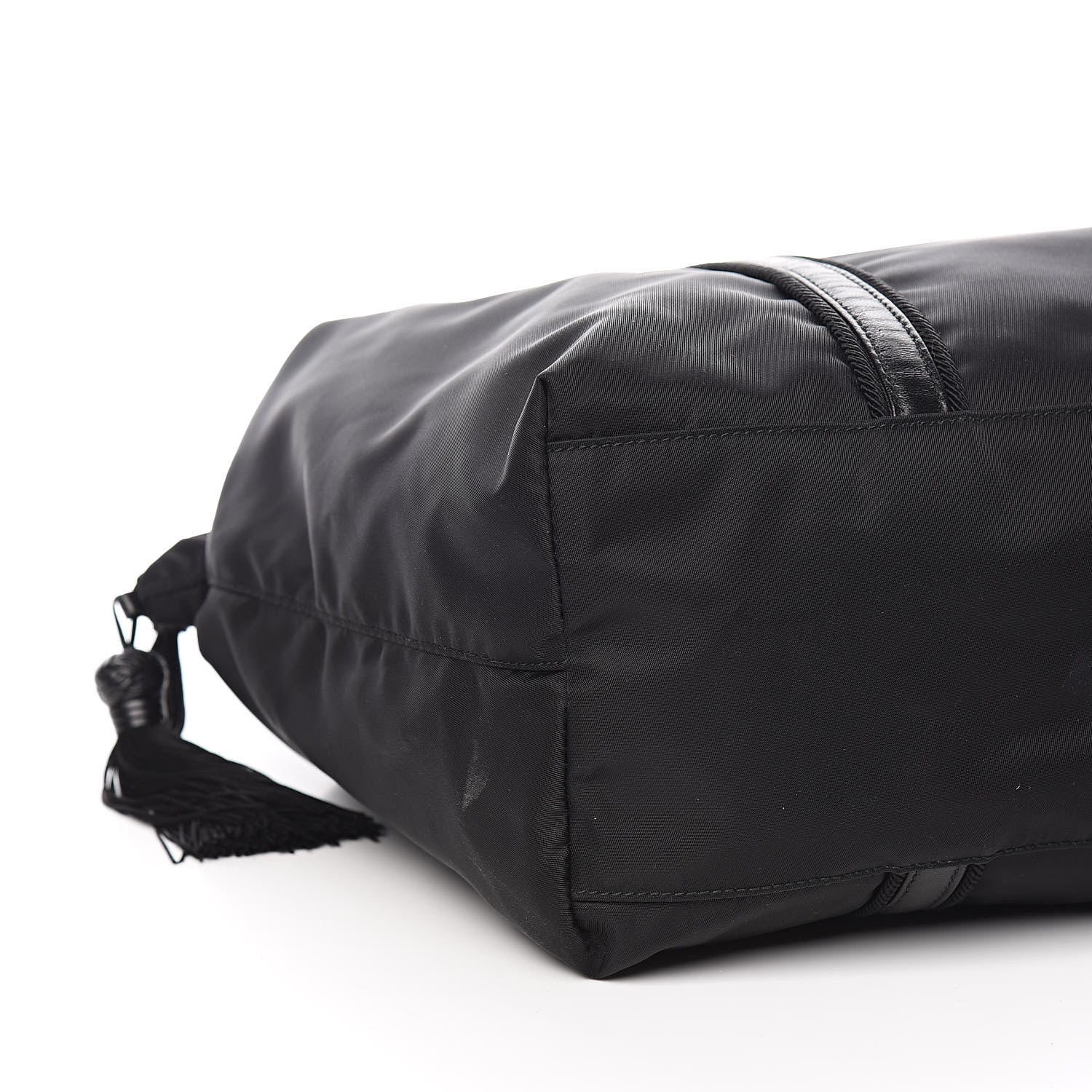 Prada Tessuto Nylon Tassel Duffel Bag Black 10 of 12