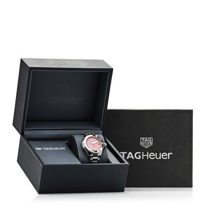 Tag Heuer Stainless Steel Diamond 34mm Aquaracer Professional 200 Solargraph Automatic Watch Pink WBP1318 5 of 5
