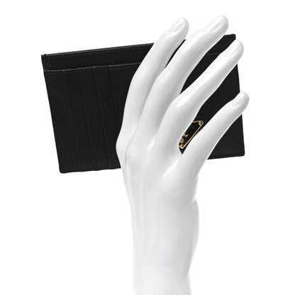 Prada Vitello Move Triangle Logo Card Case Black 2 of 8