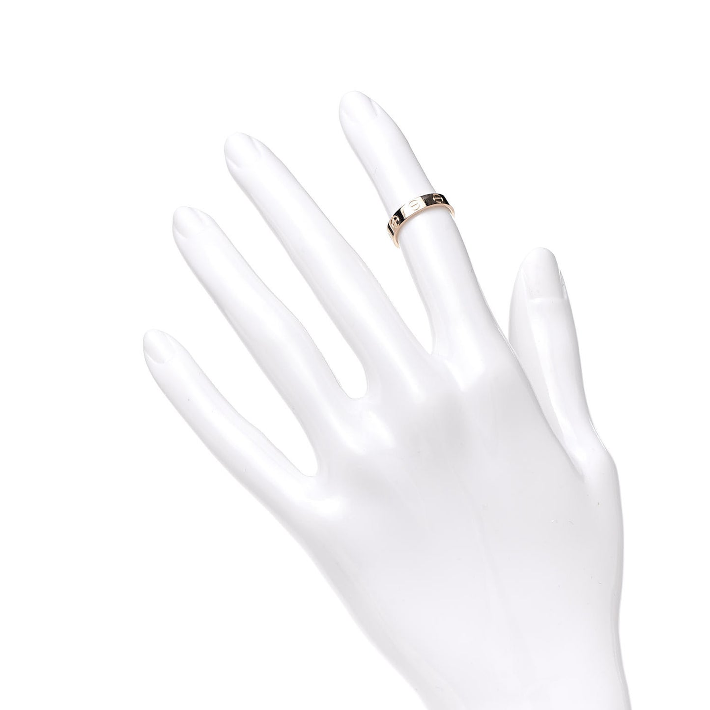 18K Pink Gold 3.5mm LOVE Wedding Band Ring 45 3.25