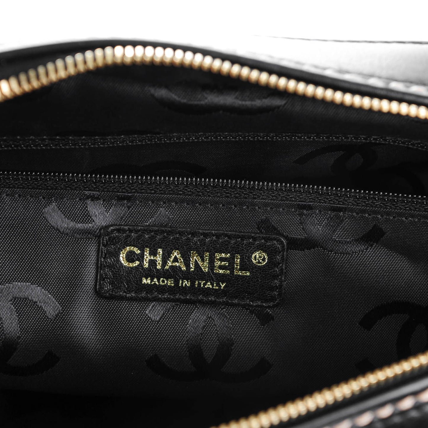 Calfskin Contrast Stitch Surpique Bowler Black