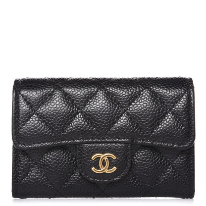 Chanel Caviar Quilted Flap Card Holder Black 1 of 9