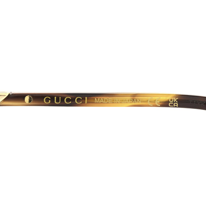 Gucci Metal Rectangular Frame Sunglasses GG1289S Gold Havana 5 of 6
