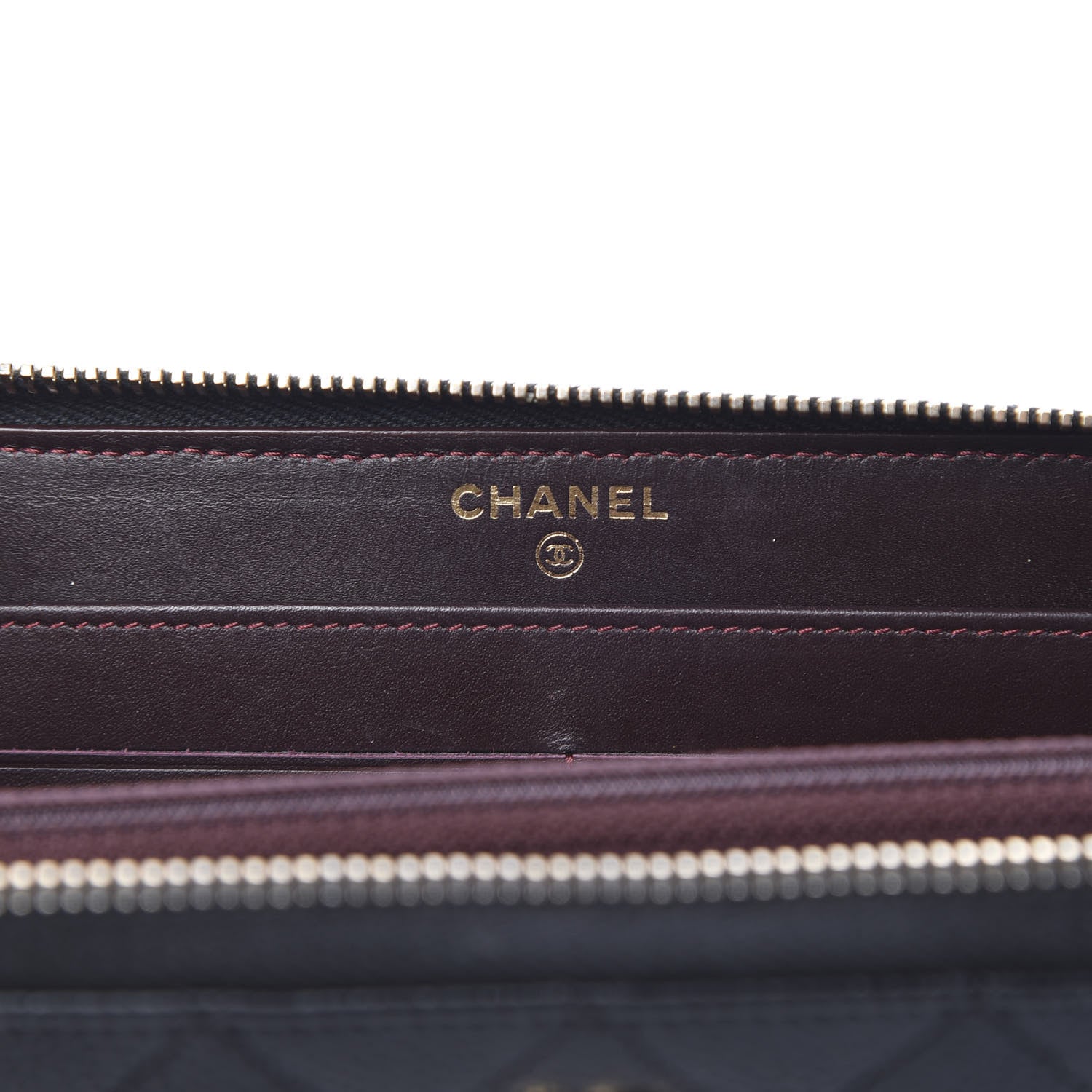 Chanel Caviar Quilted Large Gusset Zip Around Wallet Black 5 of 8