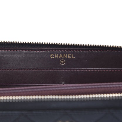 Chanel Caviar Quilted Large Gusset Zip Around Wallet Black 5 of 8