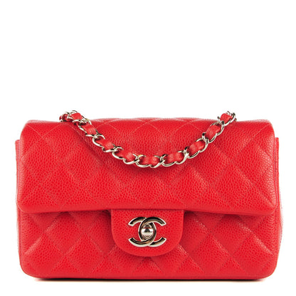 Chanel Caviar Quilted Mini Rectangular Flap Red 1 of 8
