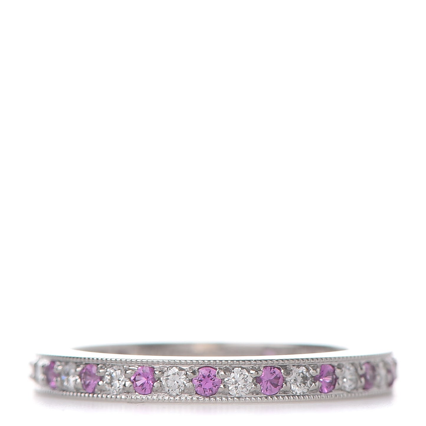 Platinum Diamond Pink Sapphire Legacy Ring 47 4.25