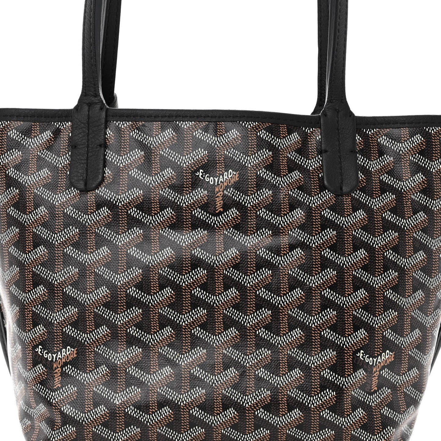 Goyardine Reversible Mini Anjou Black