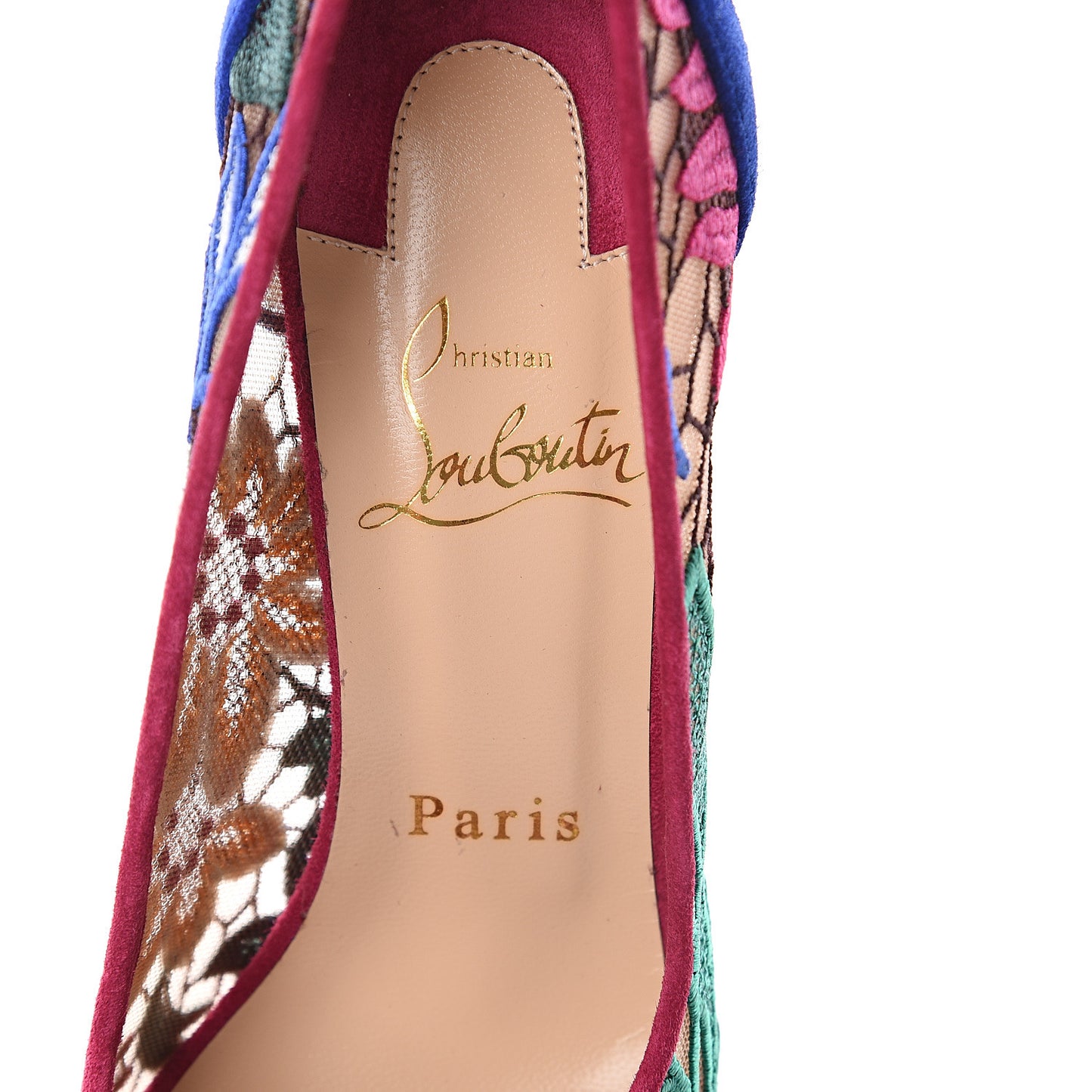 Dentelle Veau Velours Floral Very Lace 120 Pumps 35 Multi