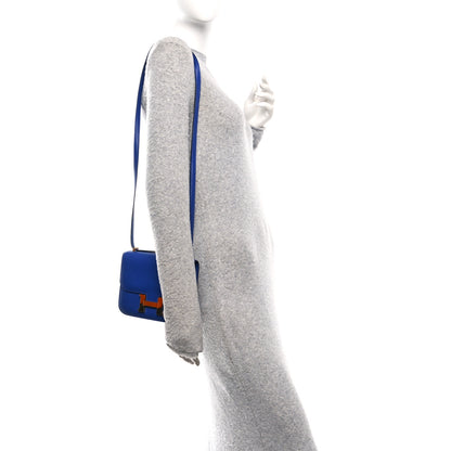 Hermes Tadelakt Constance 18 Bleu Electrique 2 of 10