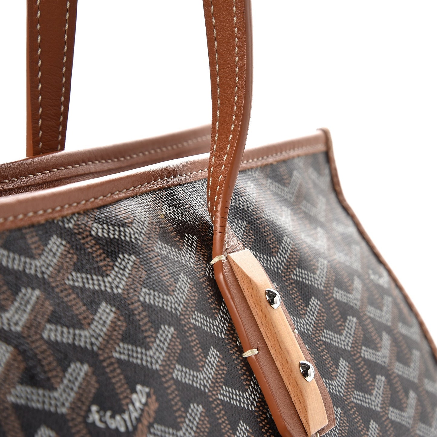 Goyardine Marquises Tote Black Gold