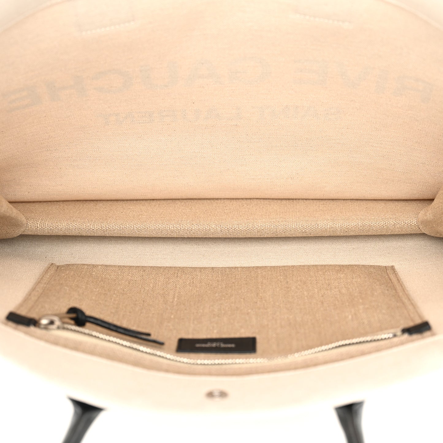 Linen Calfskin Rive Gauche Tote Greggio Natural