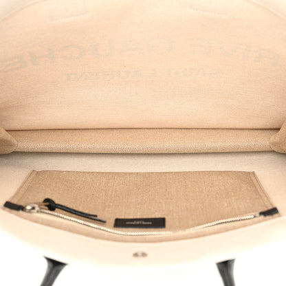Saint Laurent Linen Calfskin Rive Gauche Tote Greggio Natural 5 of 11