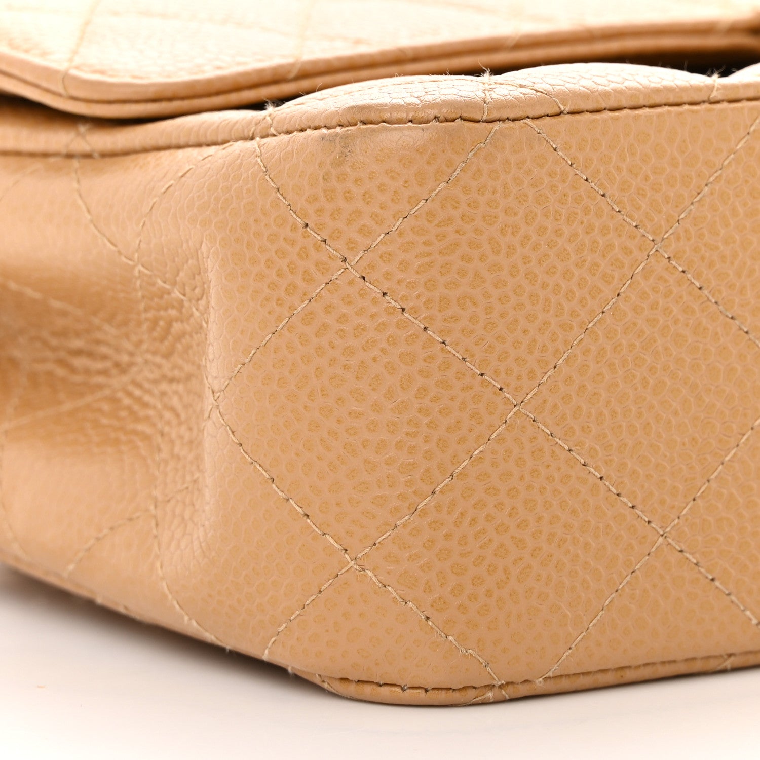 Chanel Caviar Quilted Medium Double Flap Beige 9 of 14
