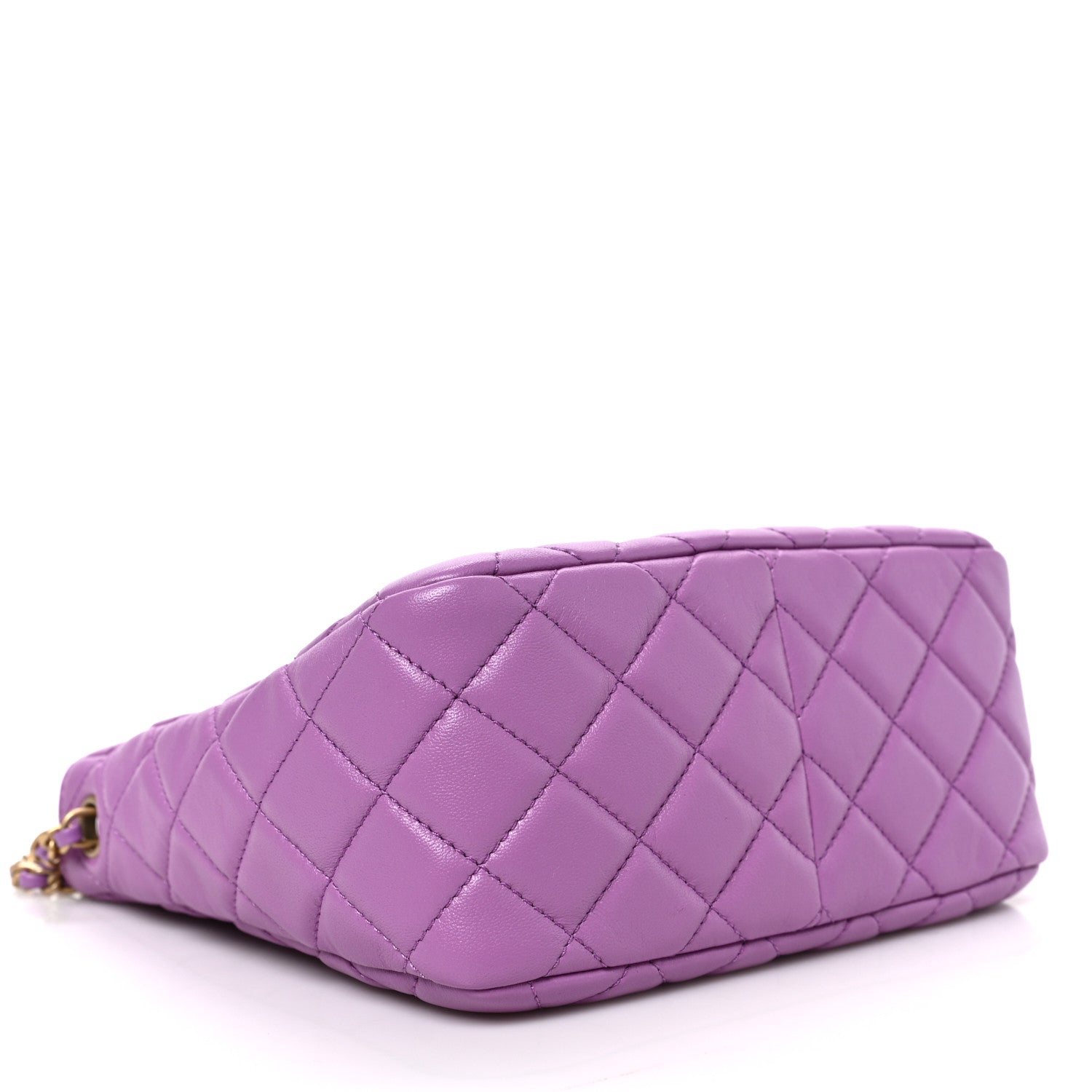 Chanel Lambskin Quilted Small Pearl Crush Hobo Purple 4 of 9