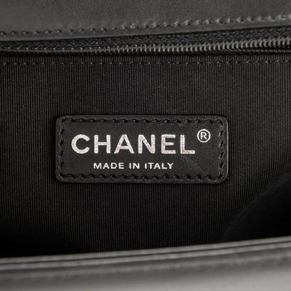 Chanel Lambskin Quilted Large Boy Flap Beige Black 7 of 11