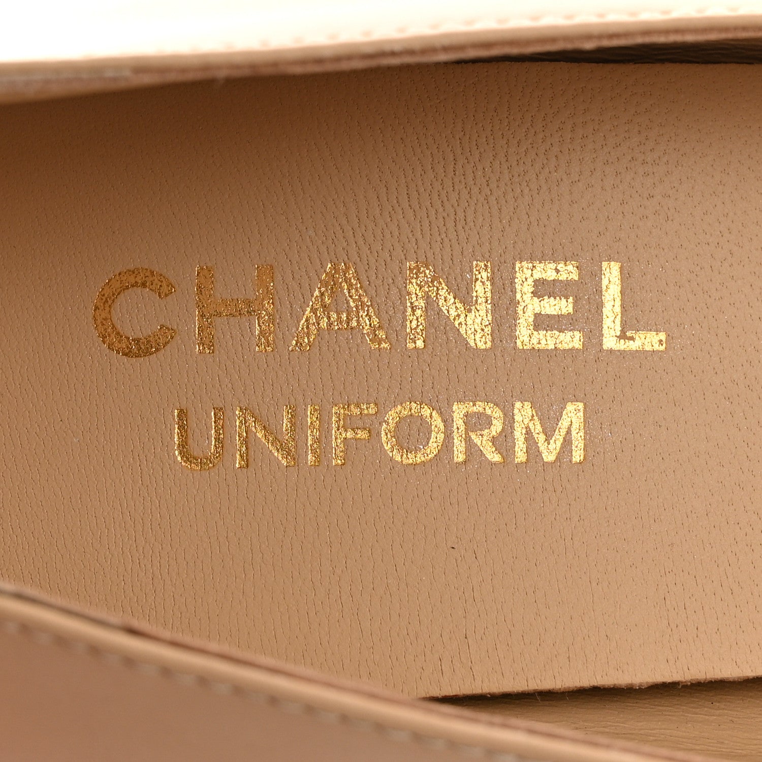 Chanel Lambskin Cap Toe CC Uniform Pumps 36 Beige Black 7 of 12