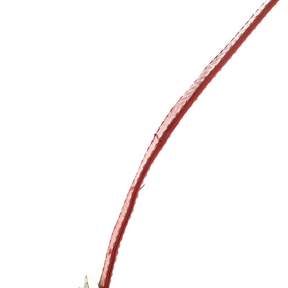 Fendi Neoprene Lizard Beaded Crystal Baguette Black Red 14 of 17