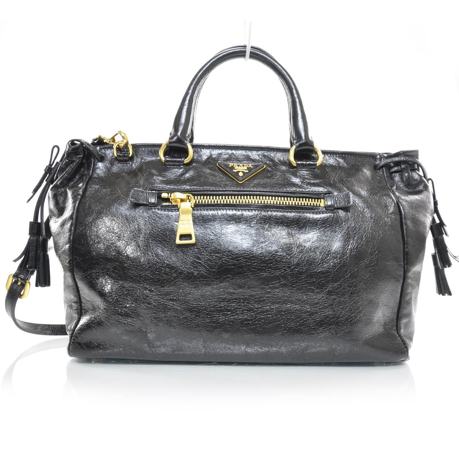 Prada Vitello Shine Tote Nero Black 1 of 10