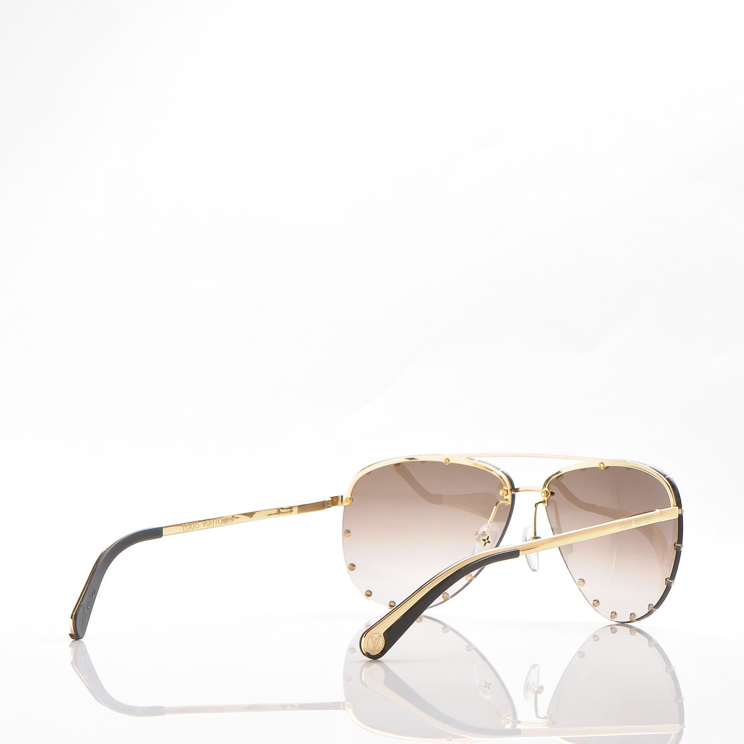 Louis Vuitton The Party Aviator Gradient Sunglasses Z0914U Brown 4 of 10