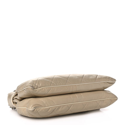 Chanel Lambskin Quilted Mademoiselle Accordion Tote Beige 4 of 13