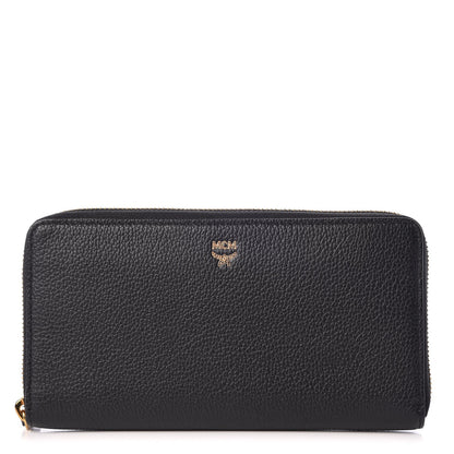 MCM Calfskin Fontanellas Park Avenue Milla Zip Around Wallet Black 1 of 7