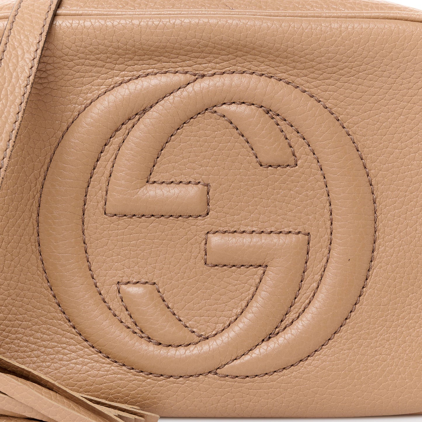 Pebbled Calfskin Small Soho Disco Bag Rose Beige