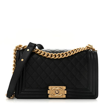 Chanel Caviar Quilted Medium Boy Flap Black 1 of 13