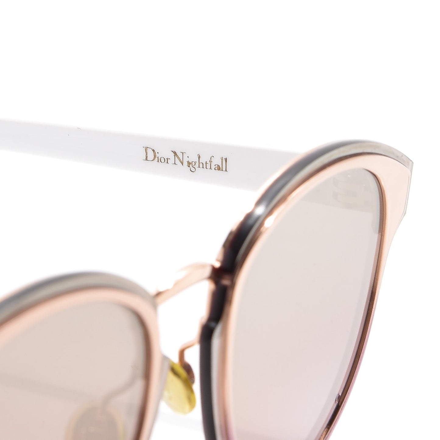 Mirrored Nightfall Sunglasses Rose Gold White