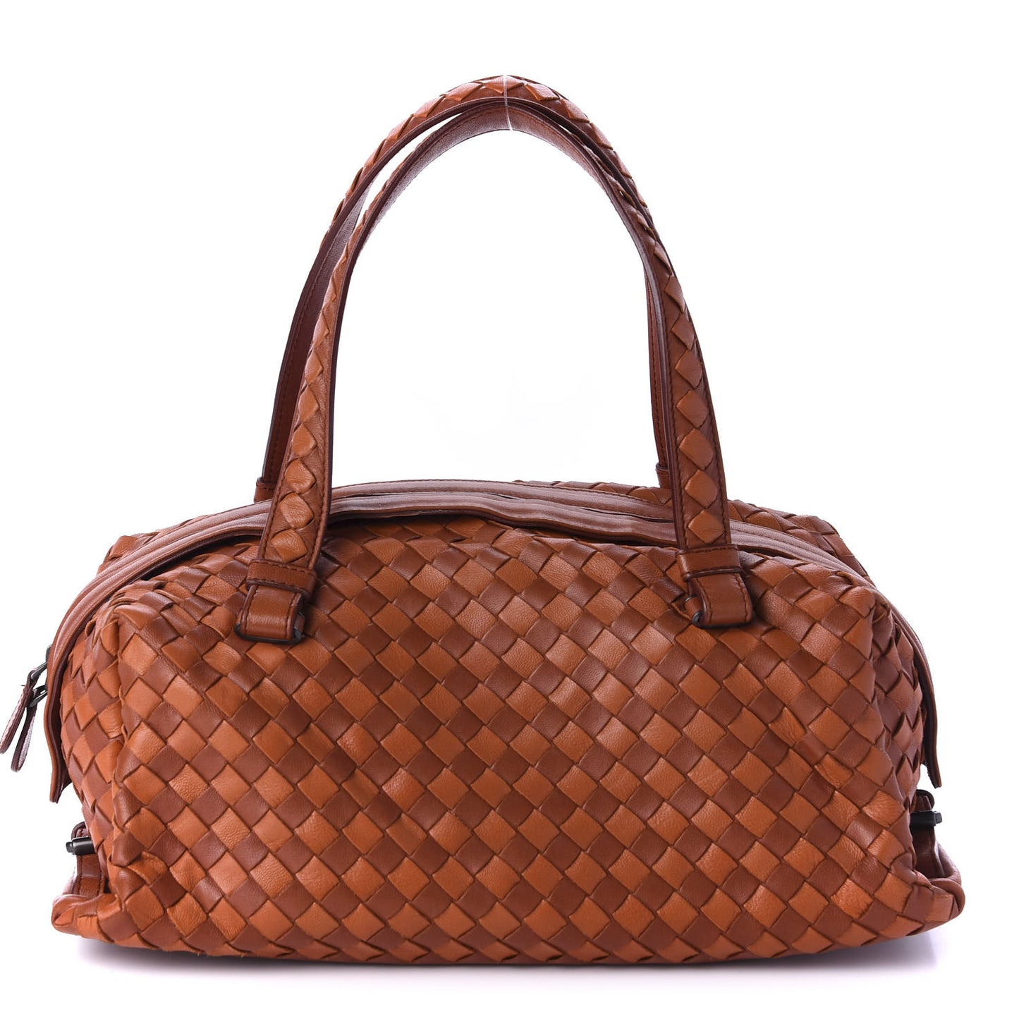 Goatskin Intrecciato Woven Top Handle Bag