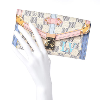 Louis Vuitton Damier Azur Summer Trunks Sarah Wallet NM 2 of 6