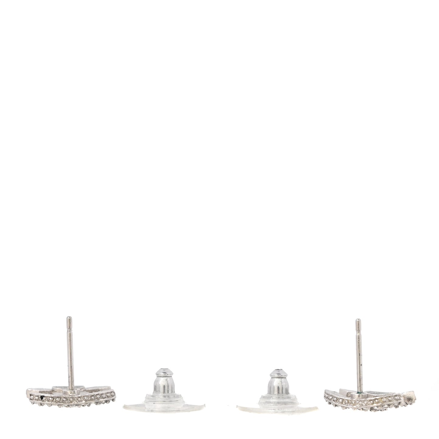 Crystal Mini Timeless CC Earrings Silver