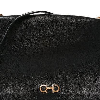 Salvatore Ferragamo Buffalo Gancini Shoulder Bag Black 7 of 9