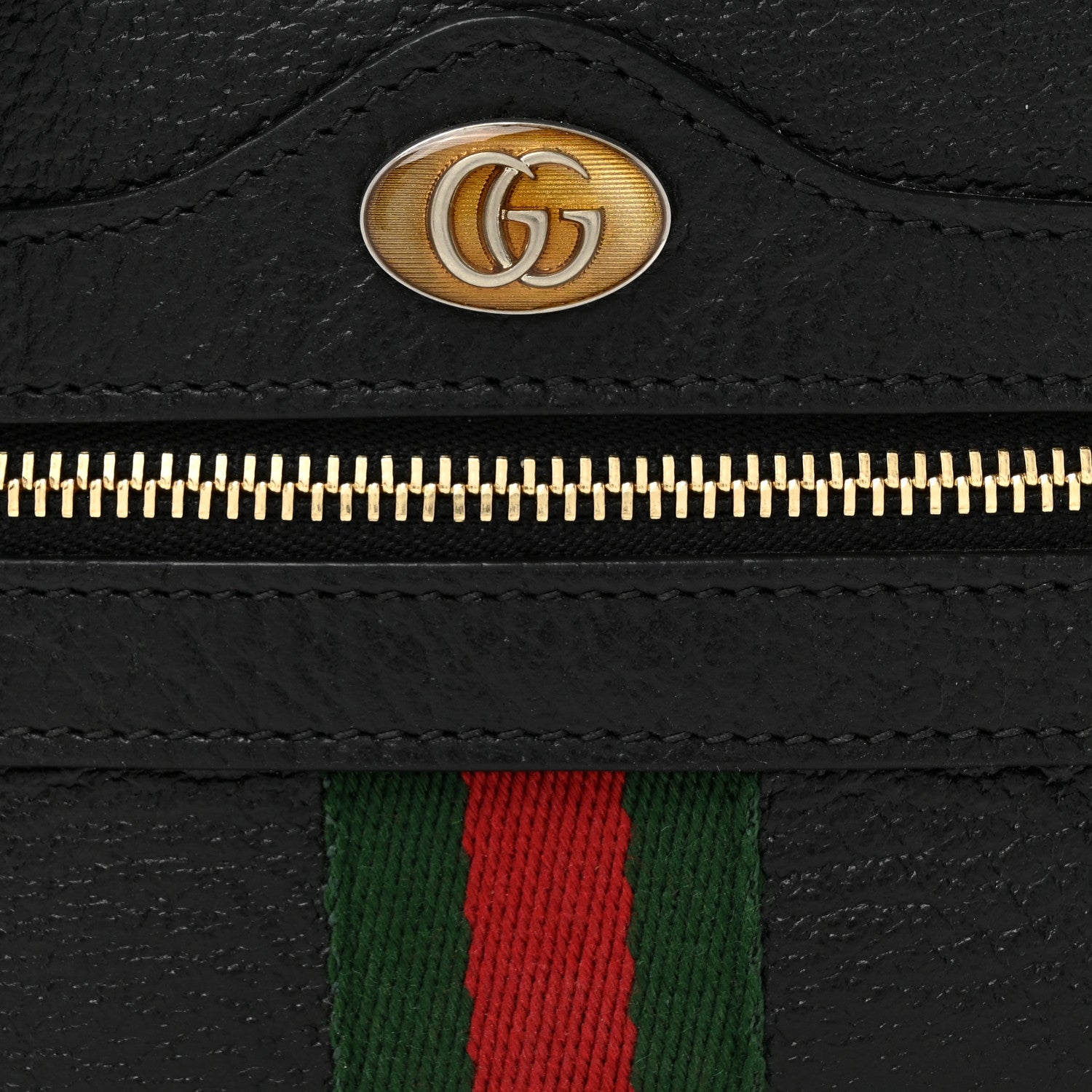 Gucci Calfskin Web Mini Ophidia Shoulder Bag Black 8 of 10