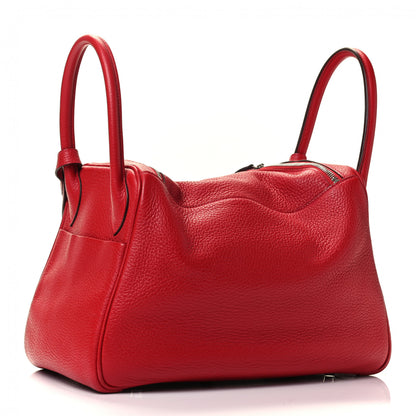 Hermes Taurillon Clemence Lindy 30 Rouge Casaque 2 of 4