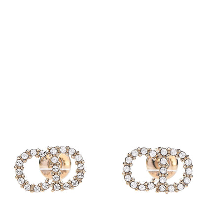 Christian Dior Crystal Clair D Lune Earrings Gold 1 of 4