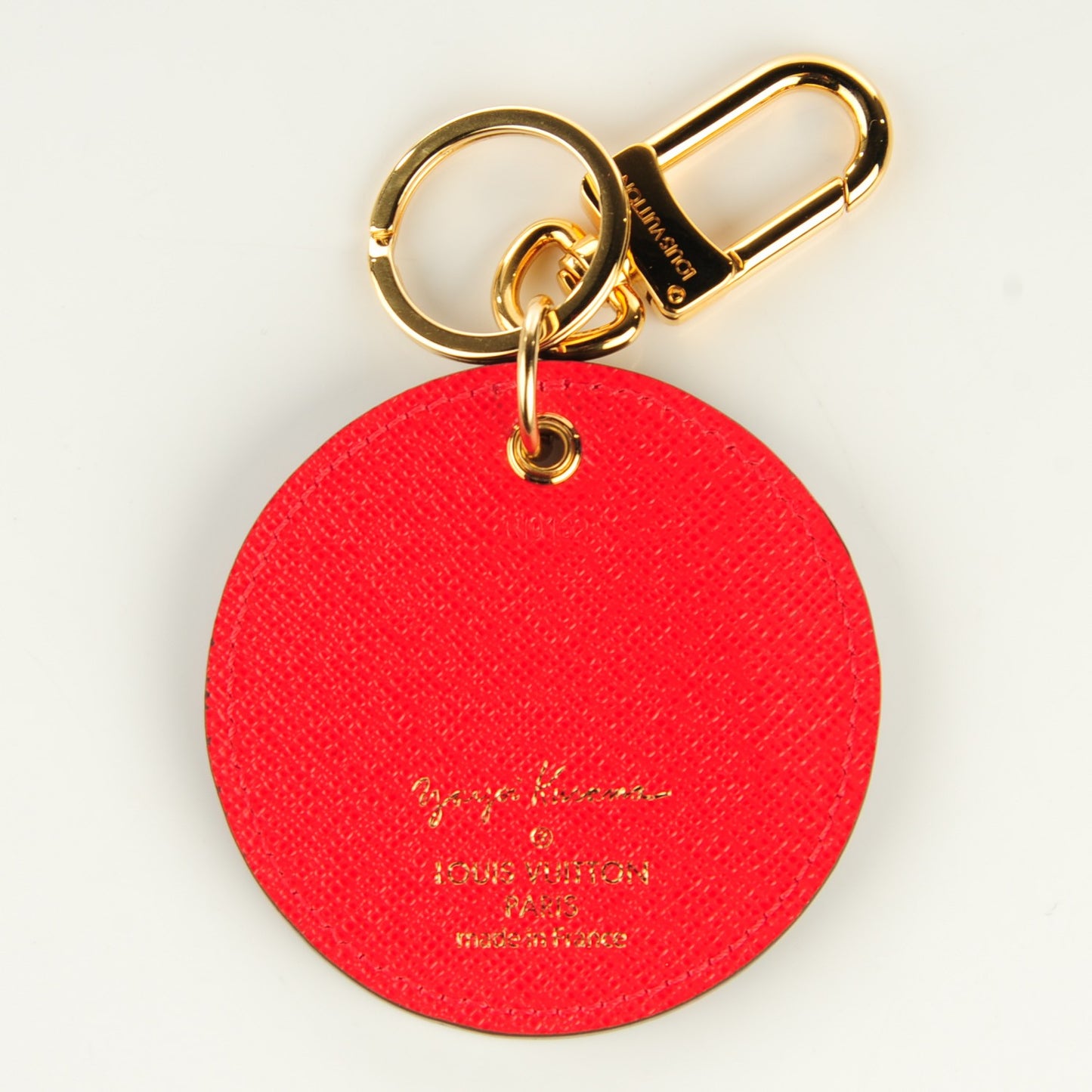 Monogram Kusama Pumpkin Dots Key Holder Red