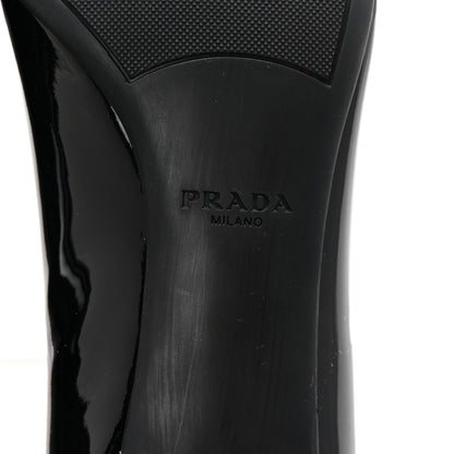 Prada Vernice Pointed Toe 50mm Bow Pumps 38 Black 7 of 10