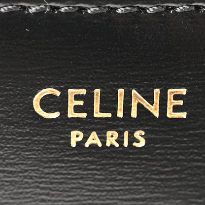 Celine Shiny Calfskin Triomphe Shoulder Bag Black 6 of 10