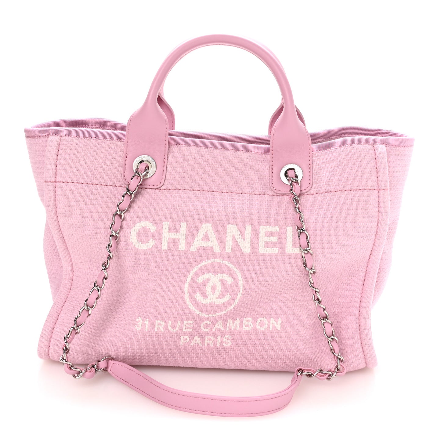 Mixed Fibers Small Deauville Tote Dark Pink