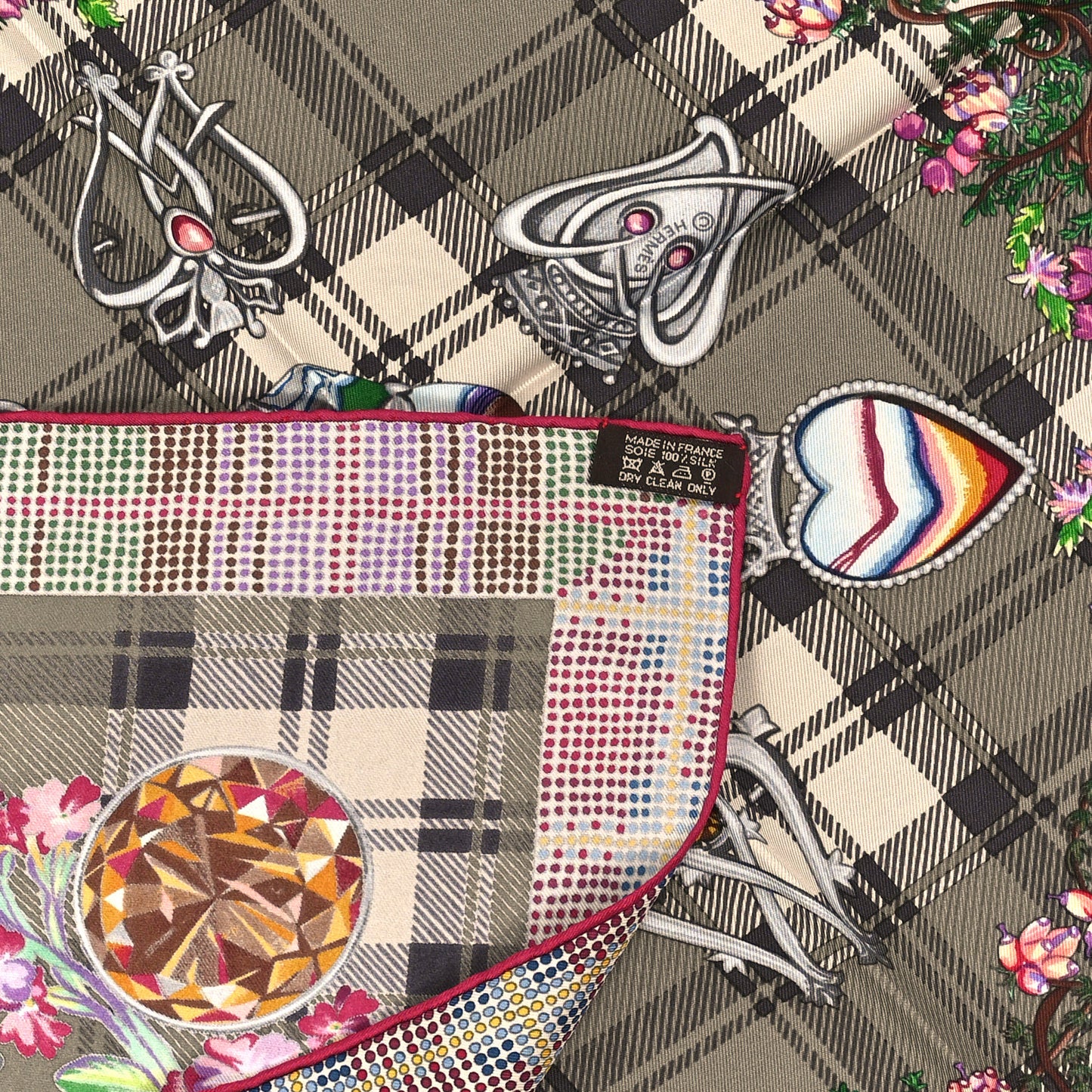 Silk Fleurs D Ecosse Scarf 90