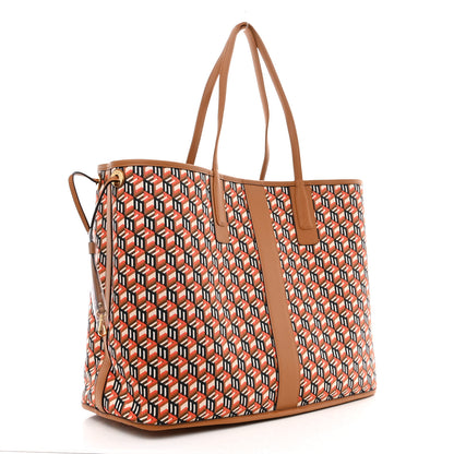 MCM Visetos Large Liz Reversible Shopper Tote Cognac 14 of 19