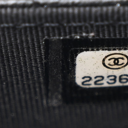 Chanel Caviar Chevron Quilted Wallet On Chain WOC Black 8 of 12