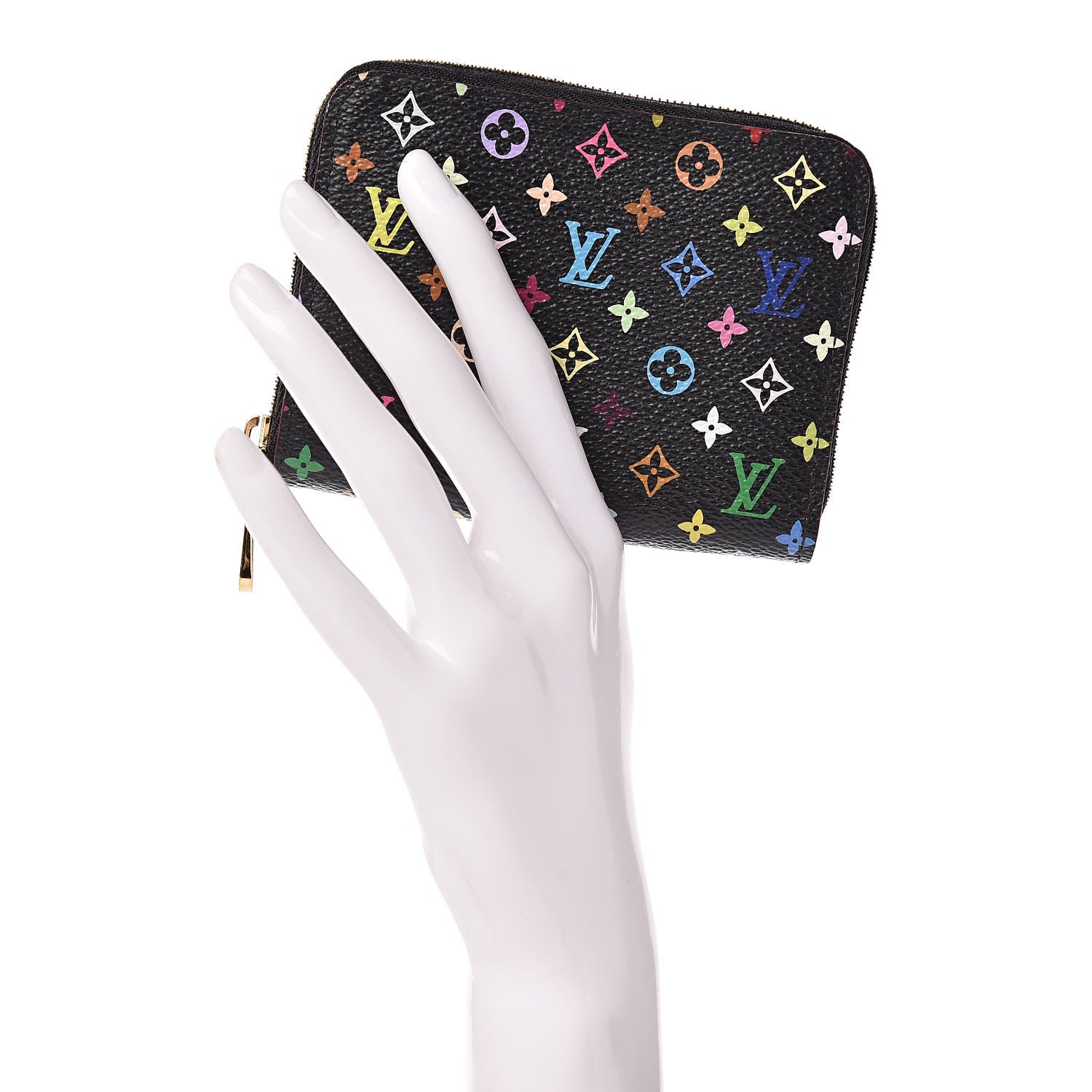 Louis Vuitton Monogram Multicolor Zippy Coin Purse Black Grenade 2 of 8