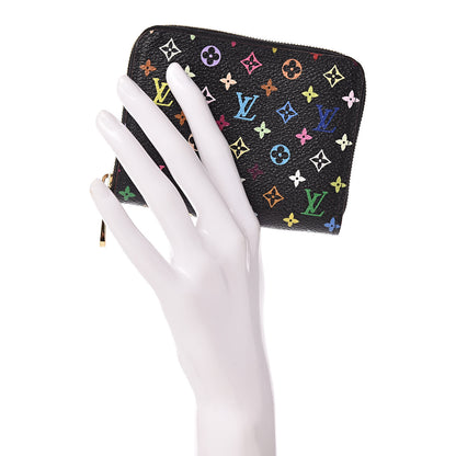 Louis Vuitton Monogram Multicolor Zippy Coin Purse Black Grenade 2 of 8