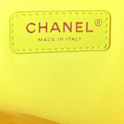 Chanel Mixed Fibers Calfskin Deauville Medium Tote Orange Yellow 7 of 11