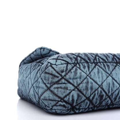 Chanel Denim Quilted Denimpression Flap Green Blue 8 of 10