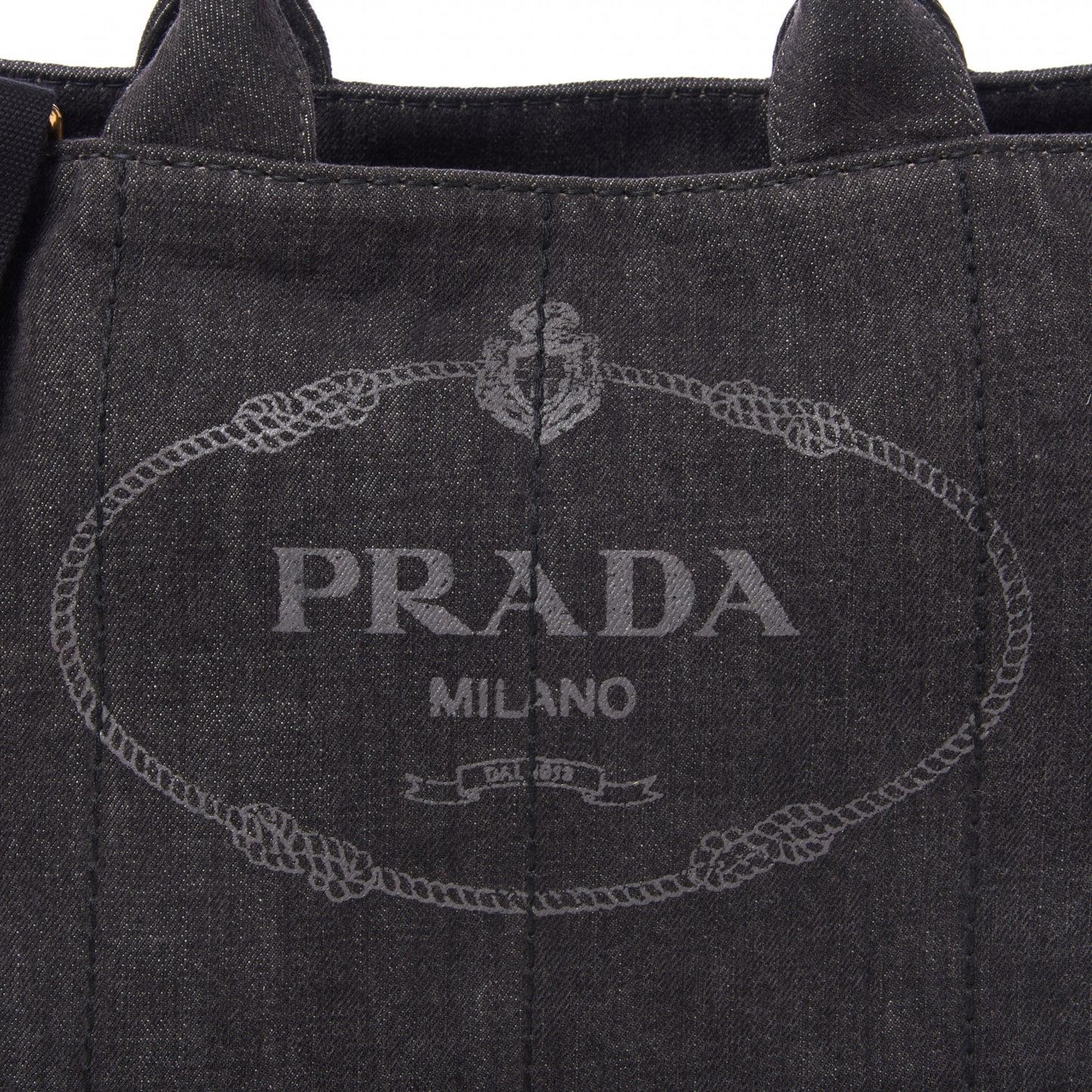 Denim Logo Tote Black