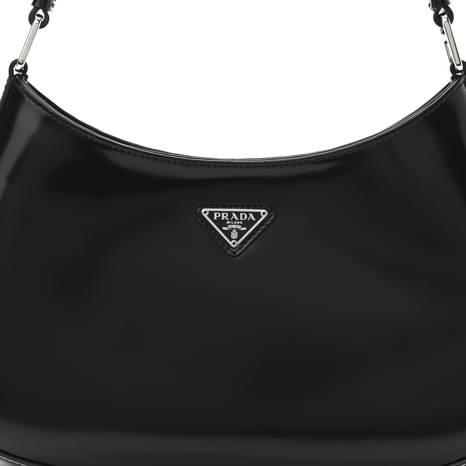 Prada Spazzolato Cleo Shoulder Bag Black 8 of 11
