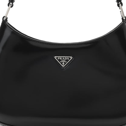 Prada Spazzolato Cleo Shoulder Bag Black 8 of 11